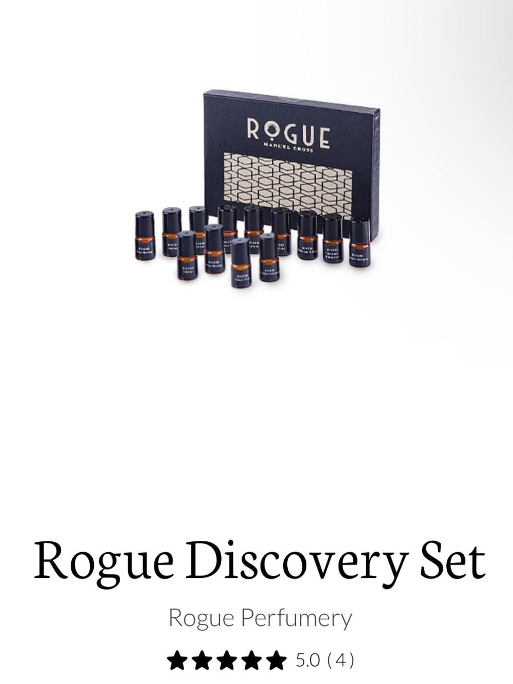 NWT Rogue Perfumery discovery set. 1.5ml rollerball samples $8 each or bundle